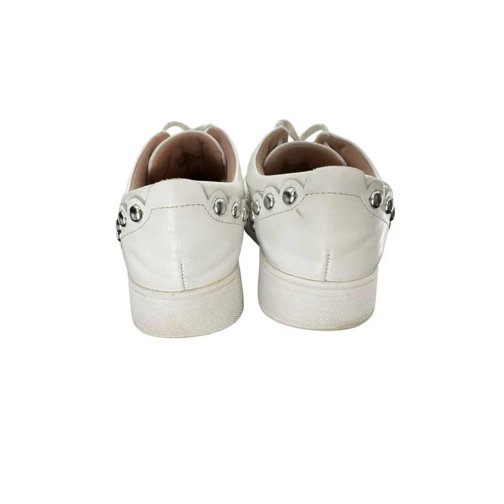 Fitflop Rally Scallop White Leather Lace‎ Up Women's Sneakers Trainers Shoes 9